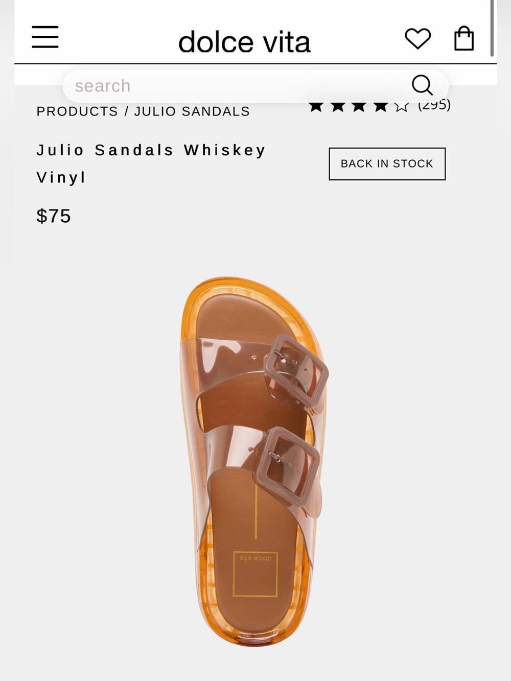 Dolce Vita Julio Whiskey Slide